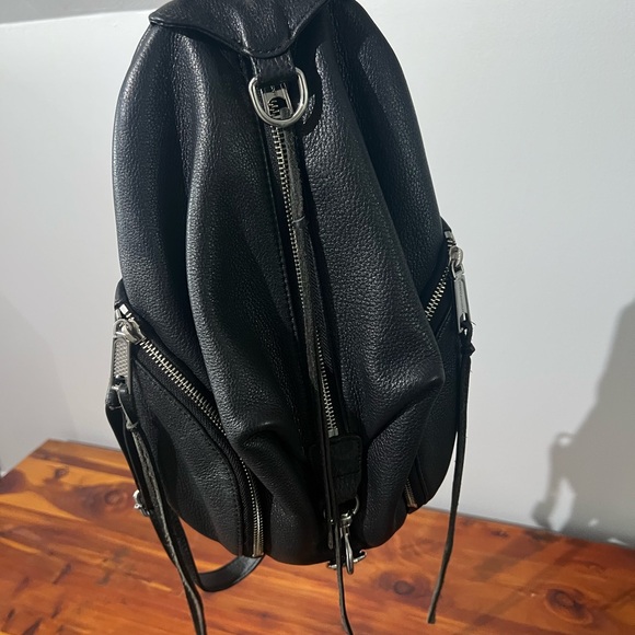Black Leather Women's Backpack - Picture 8 of 9